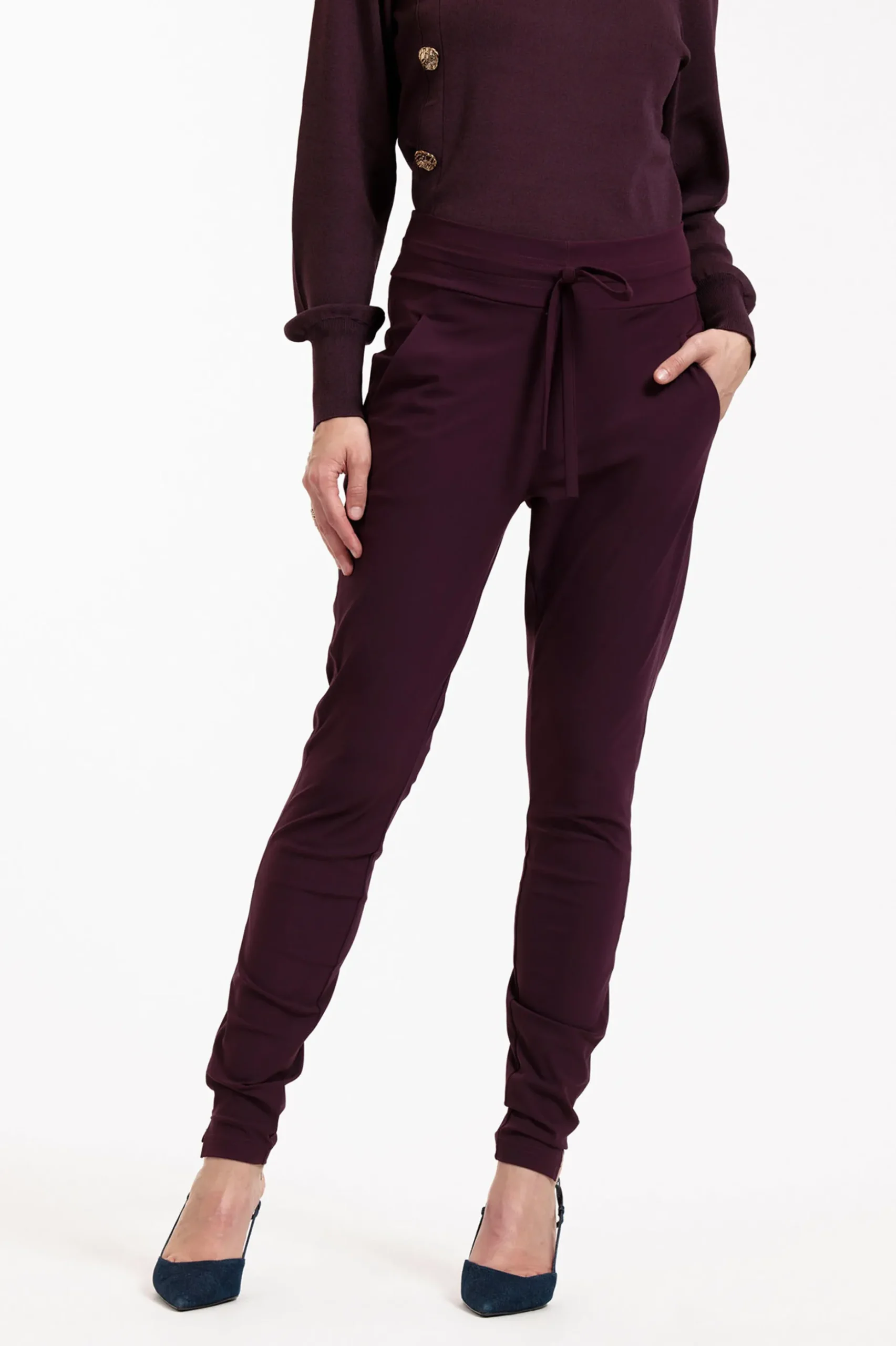 Stairdown trousers - blackberry