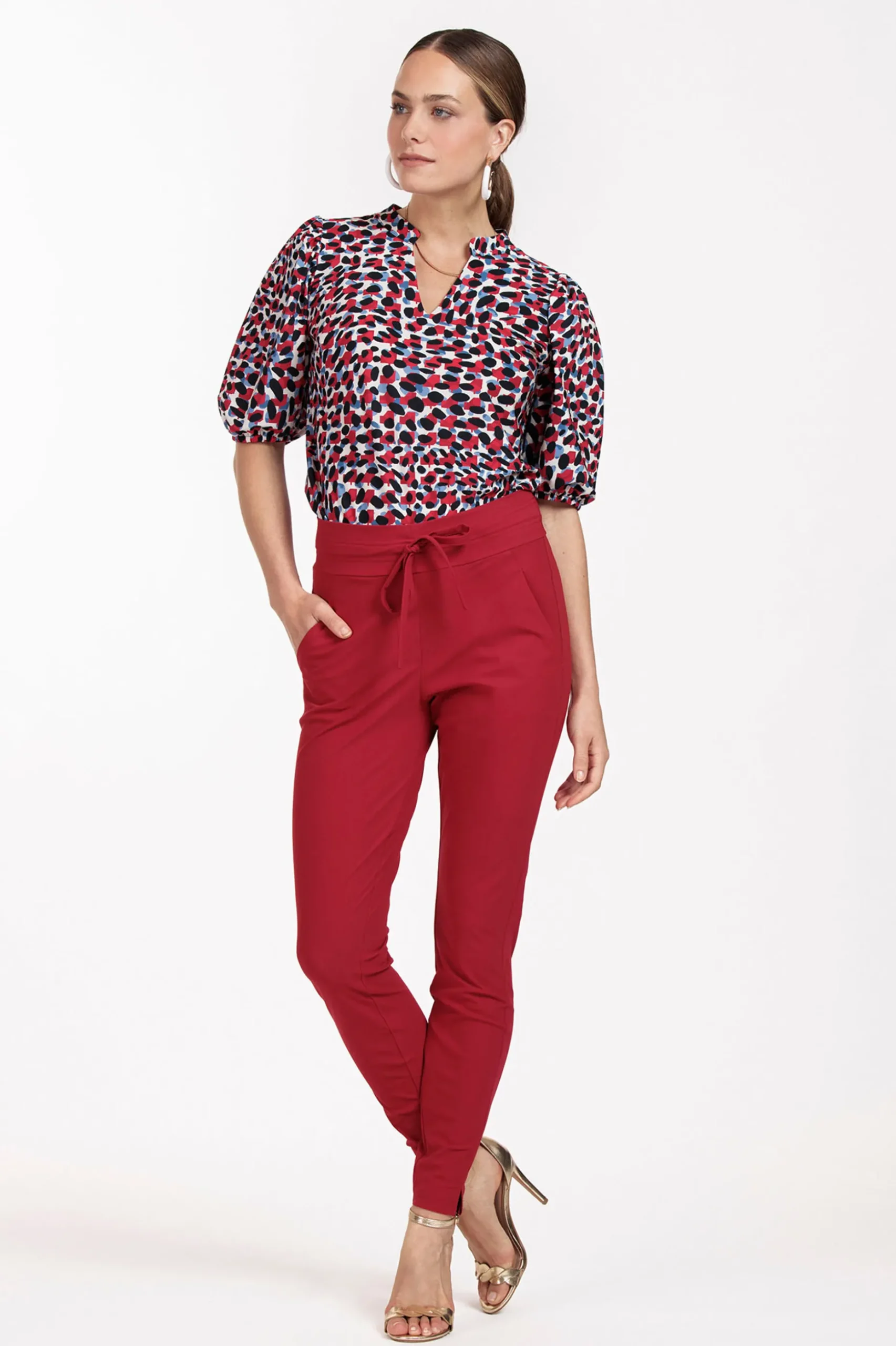 Stairdown trousers - dark red