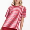 Steffie stripe tshirt - red/offwhite