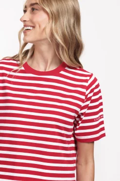 Steffie stripe tshirt - red/offwhite