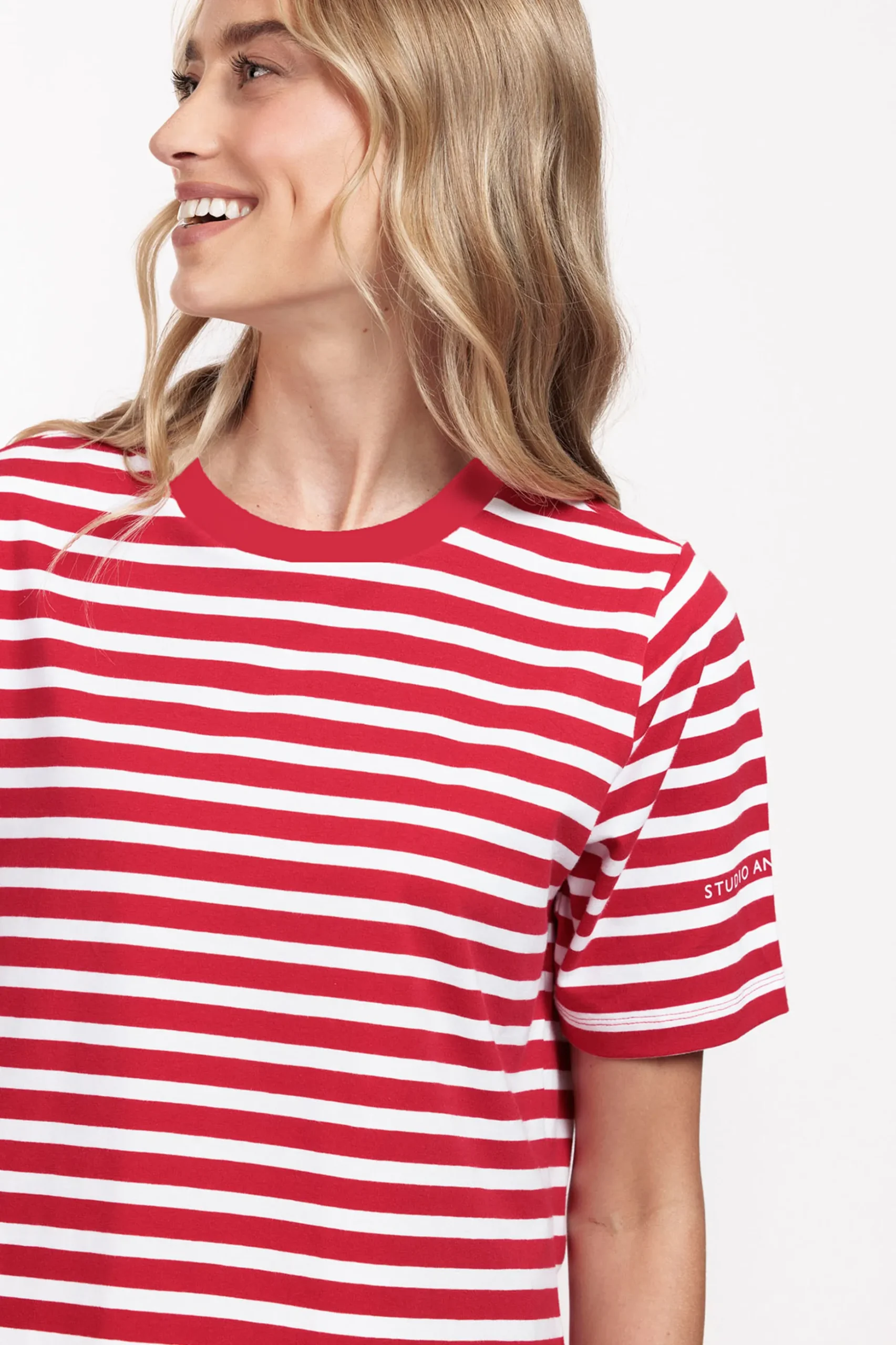 Steffie stripe tshirt - red/offwhite