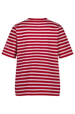 Steffie stripe tshirt - red/offwhite