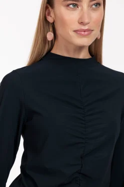 Stephana wrinkle top - dark blue