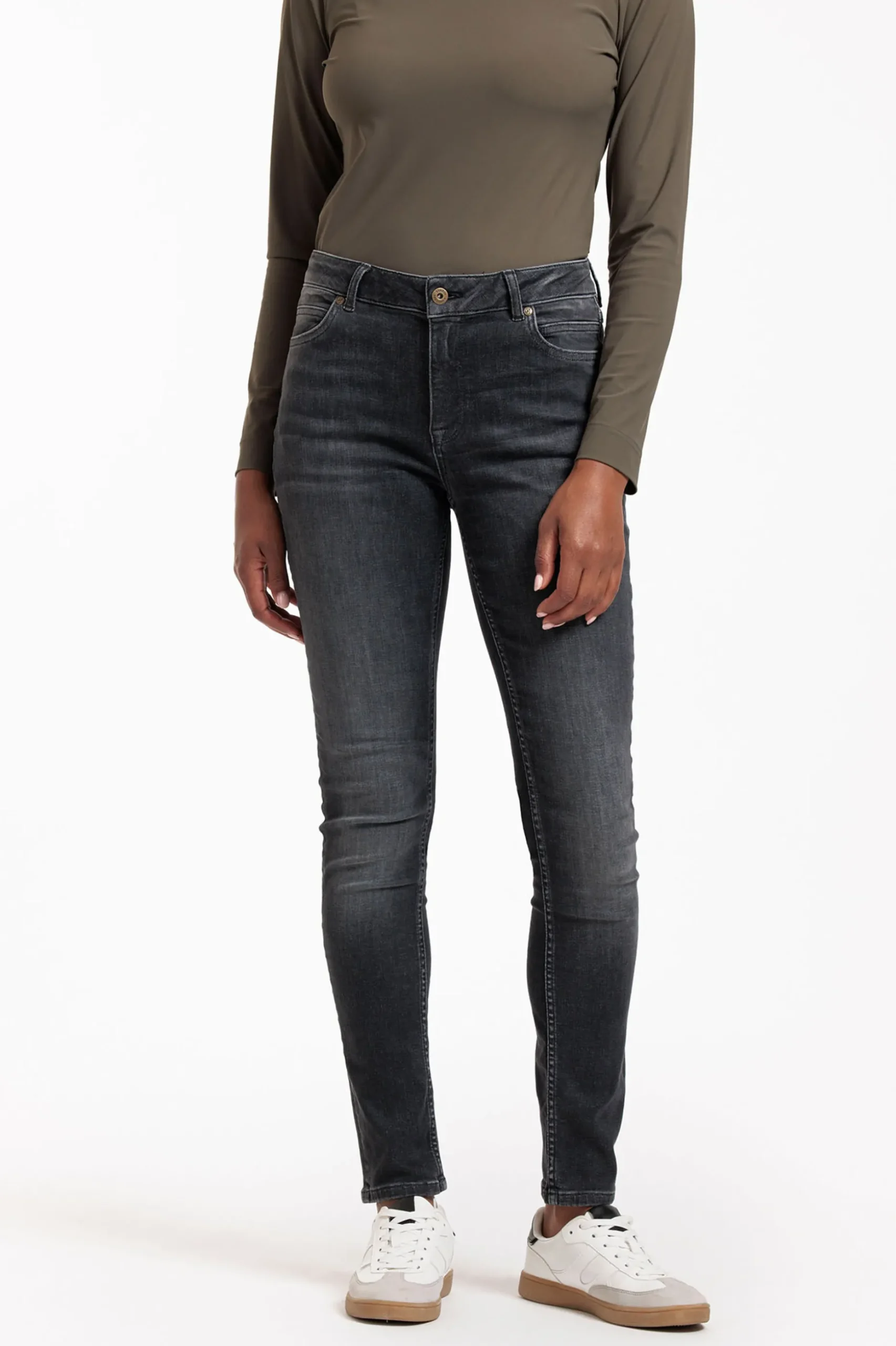 Suki denim trousers - black