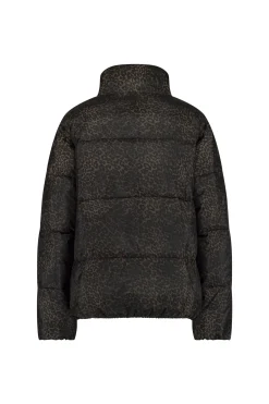 Tanner puffer leopard jacket - new army/black
