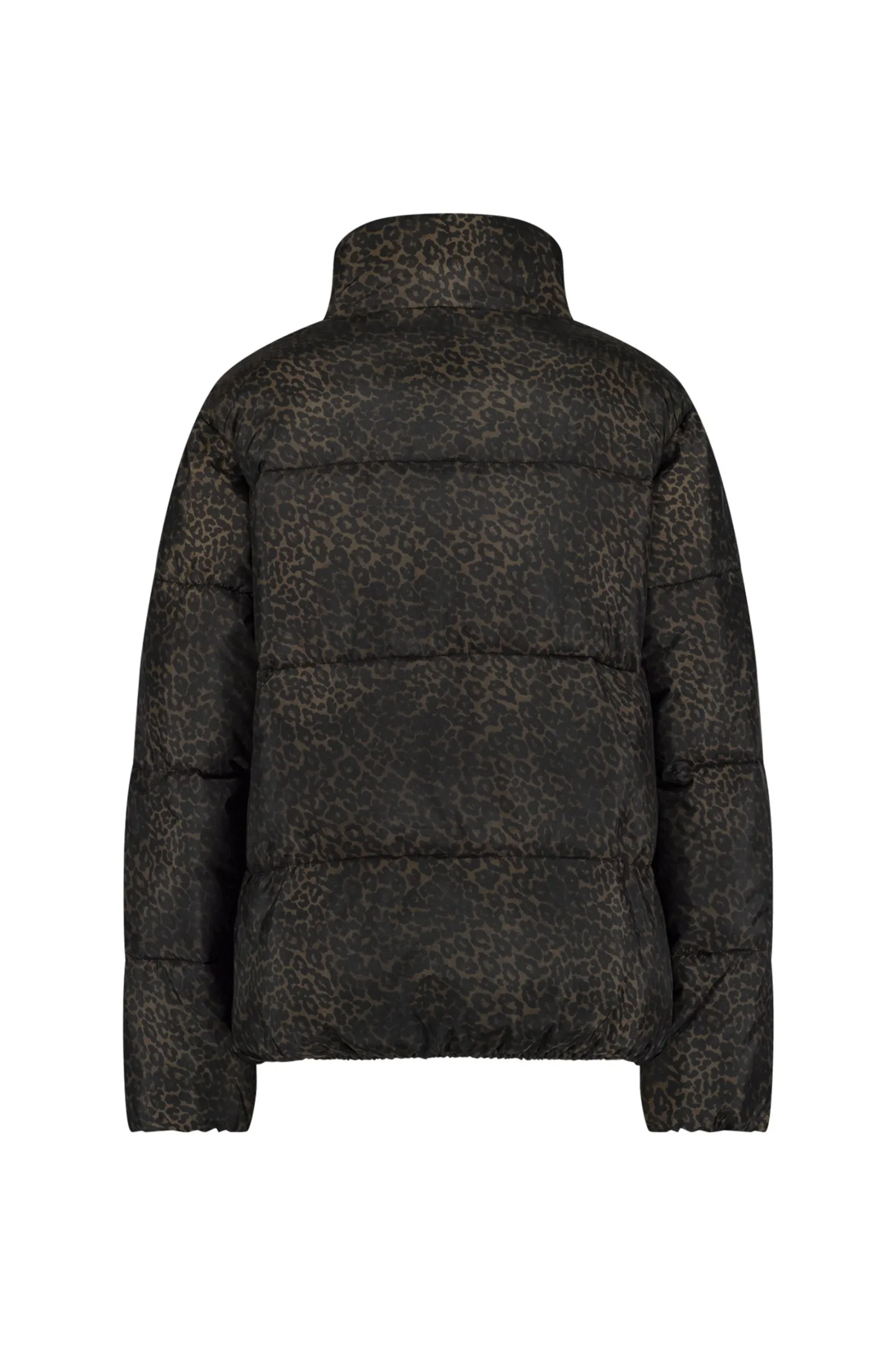 Tanner puffer leopard jacket - new army/black