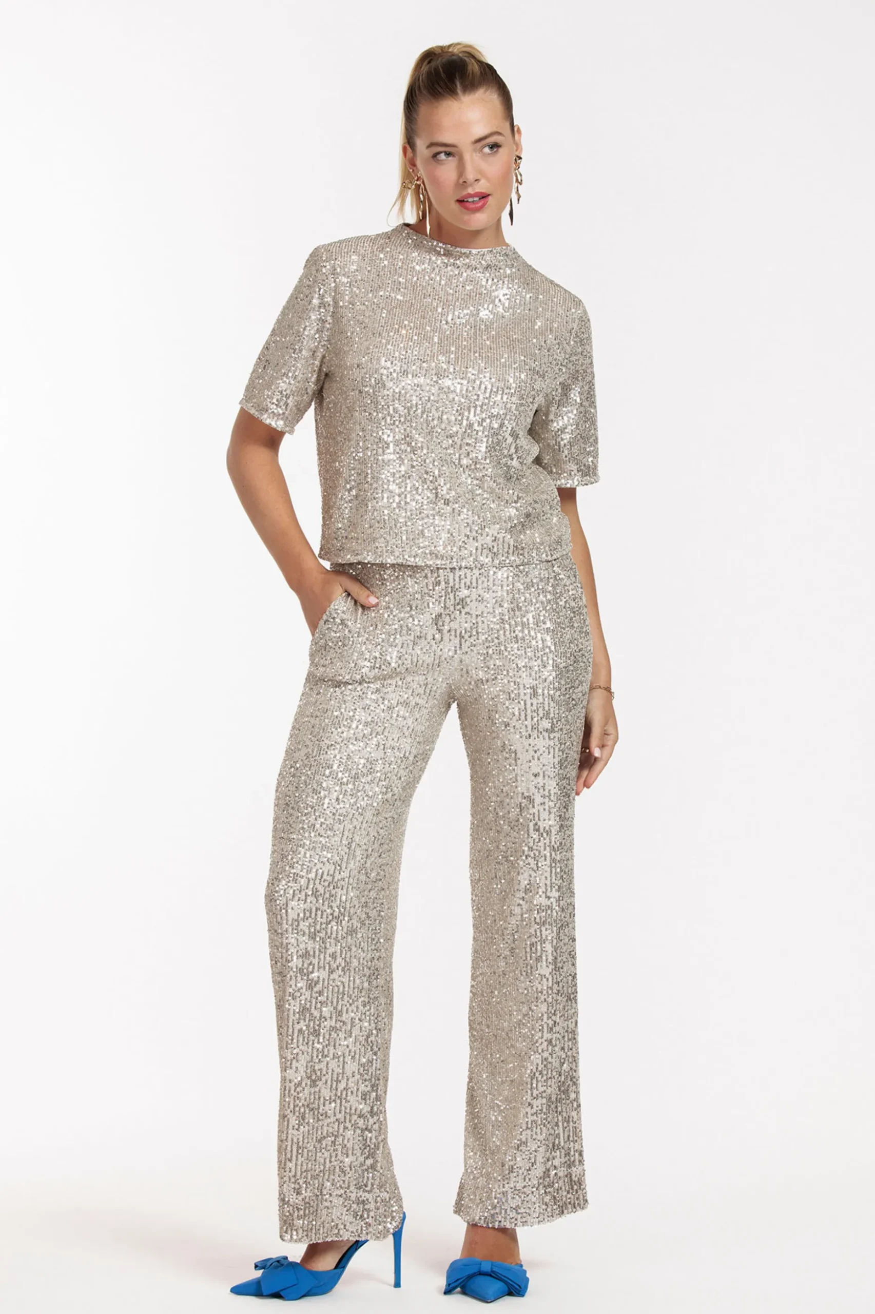 Tracey sequins trousers - gold
