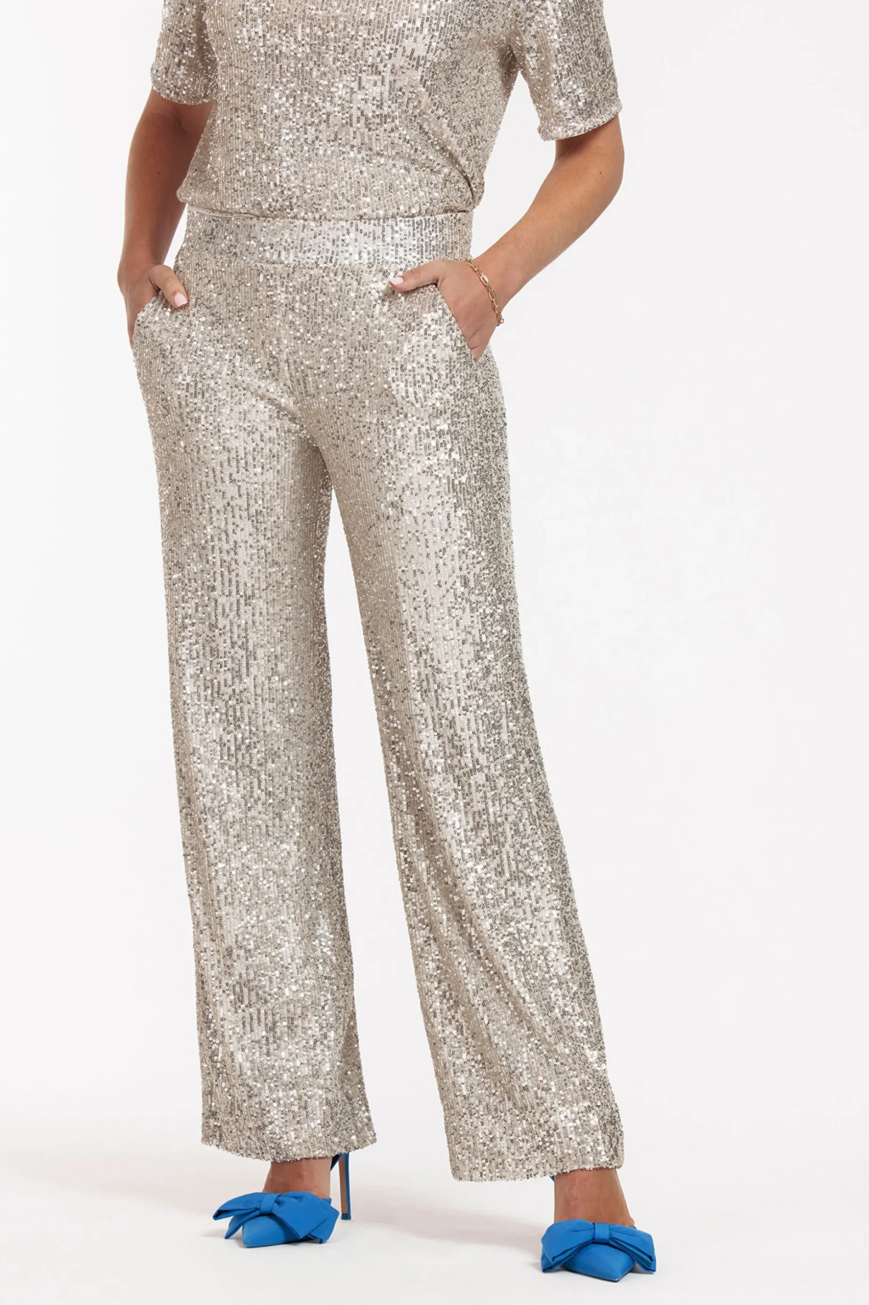 Tracey sequins trousers - gold