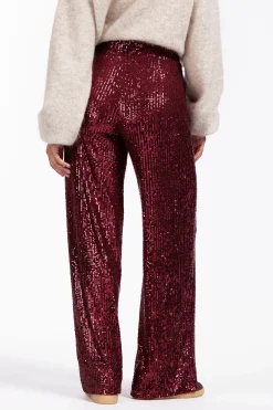 Tracey sequins trousers - merlot