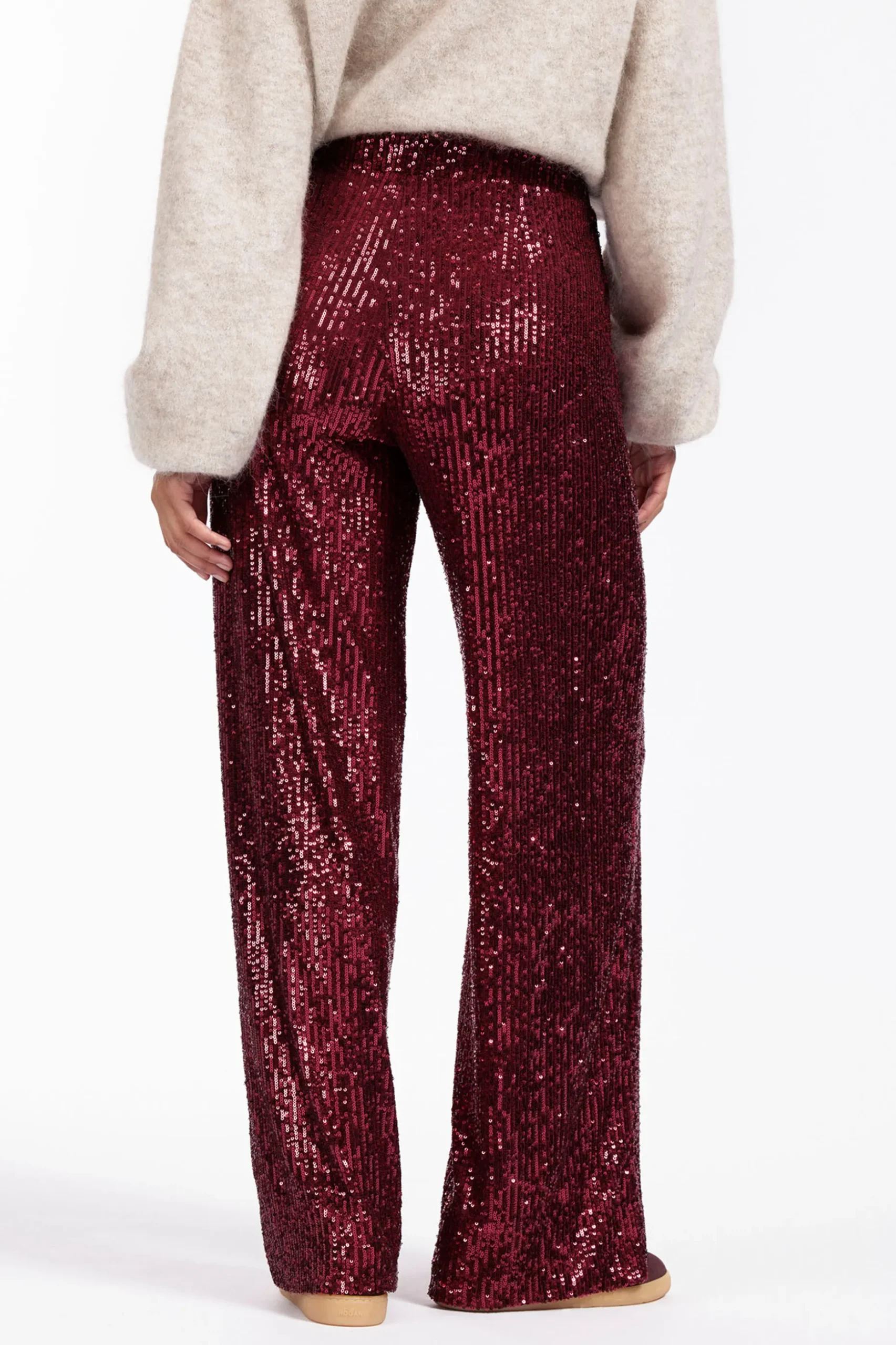 Tracey sequins trousers - merlot