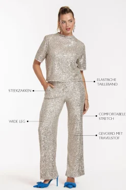 Tracey sequins trousers - gold