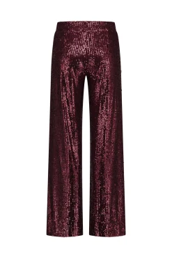 Tracey sequins trousers - merlot