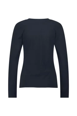 Travel rib Tee ls - dark blue