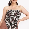 Triangle leopard crepe scarf - kit/chocolate