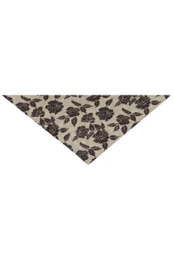 Triangle leopard crepe scarf - kit/chocolate