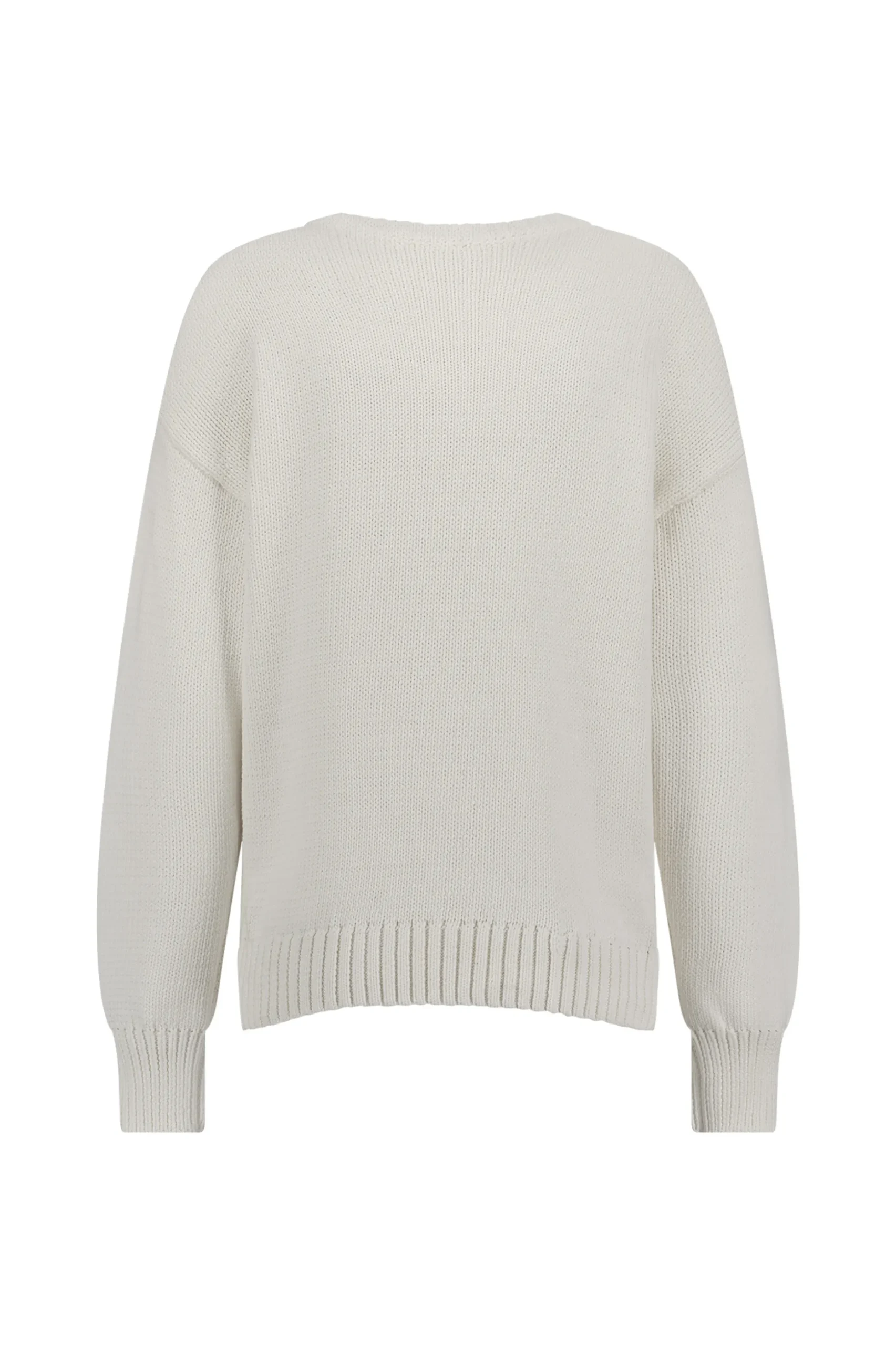 Valerie chunky flower pullover - off white