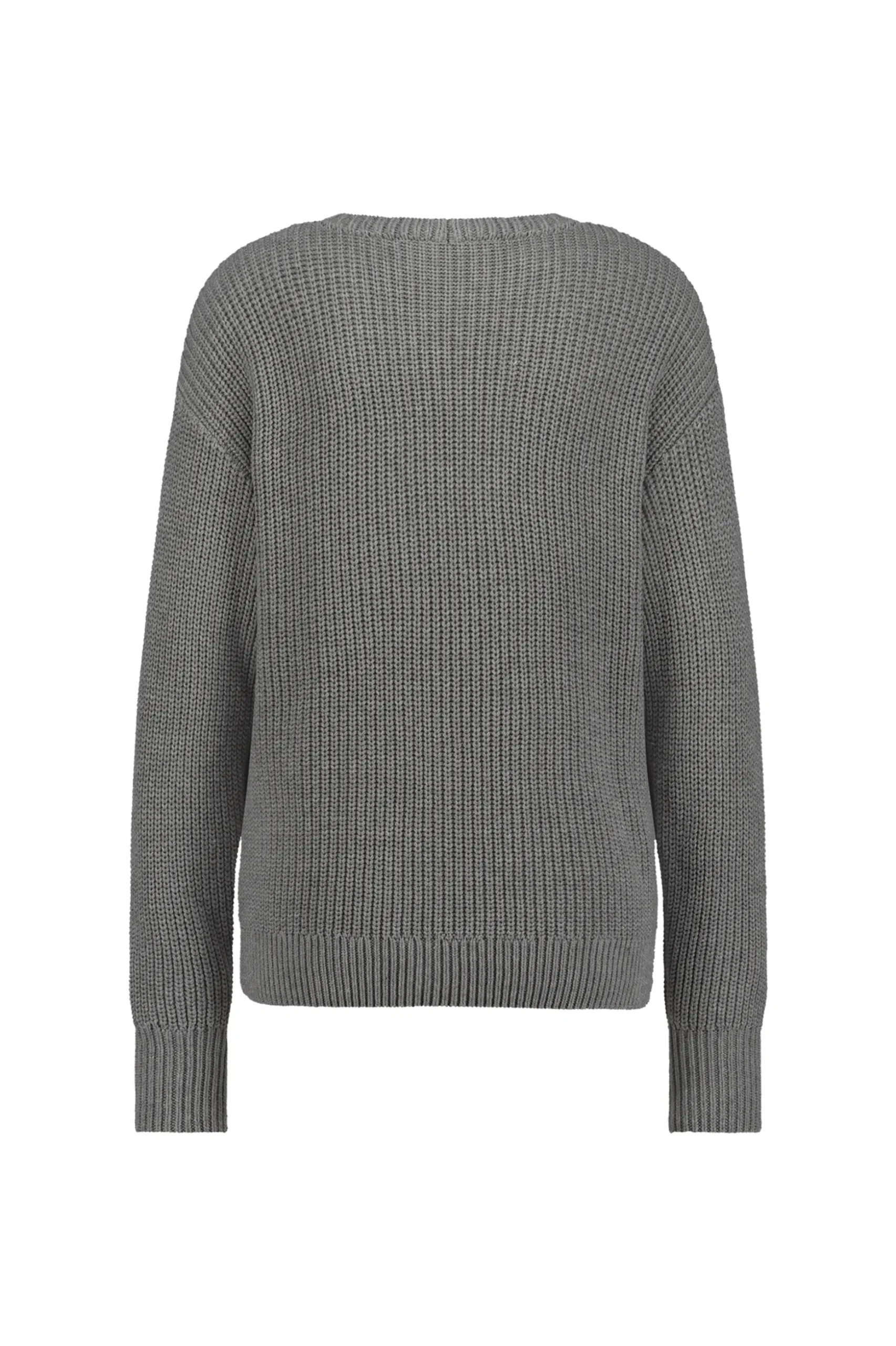 Valerie chunky flower pullover - grey melange
