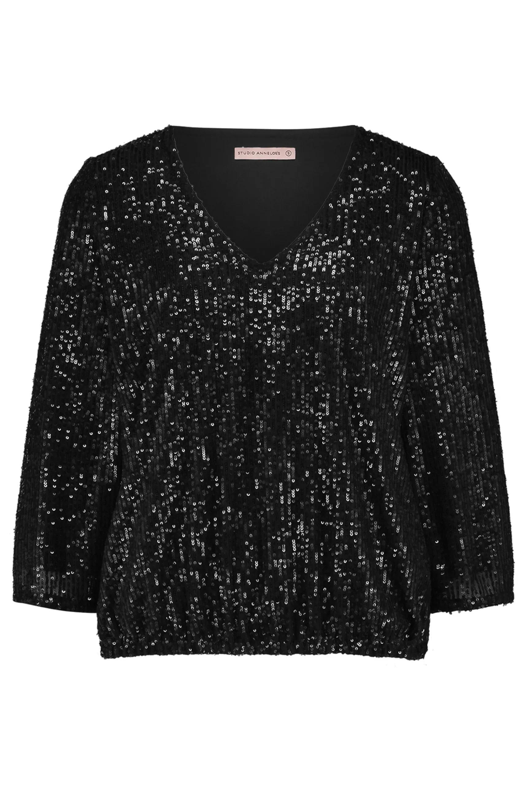 Victoria sequins top - black