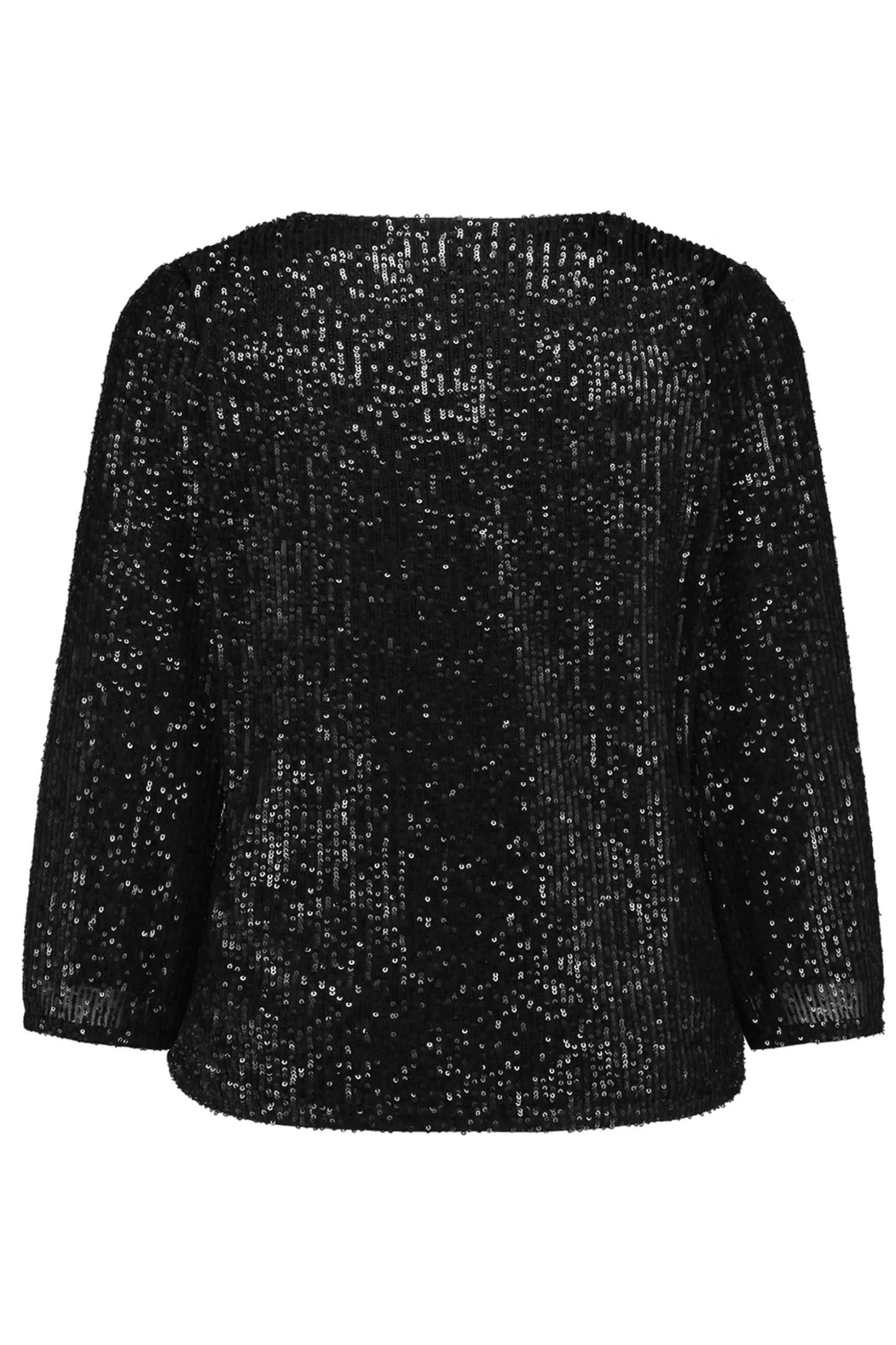 Victoria sequins top - black