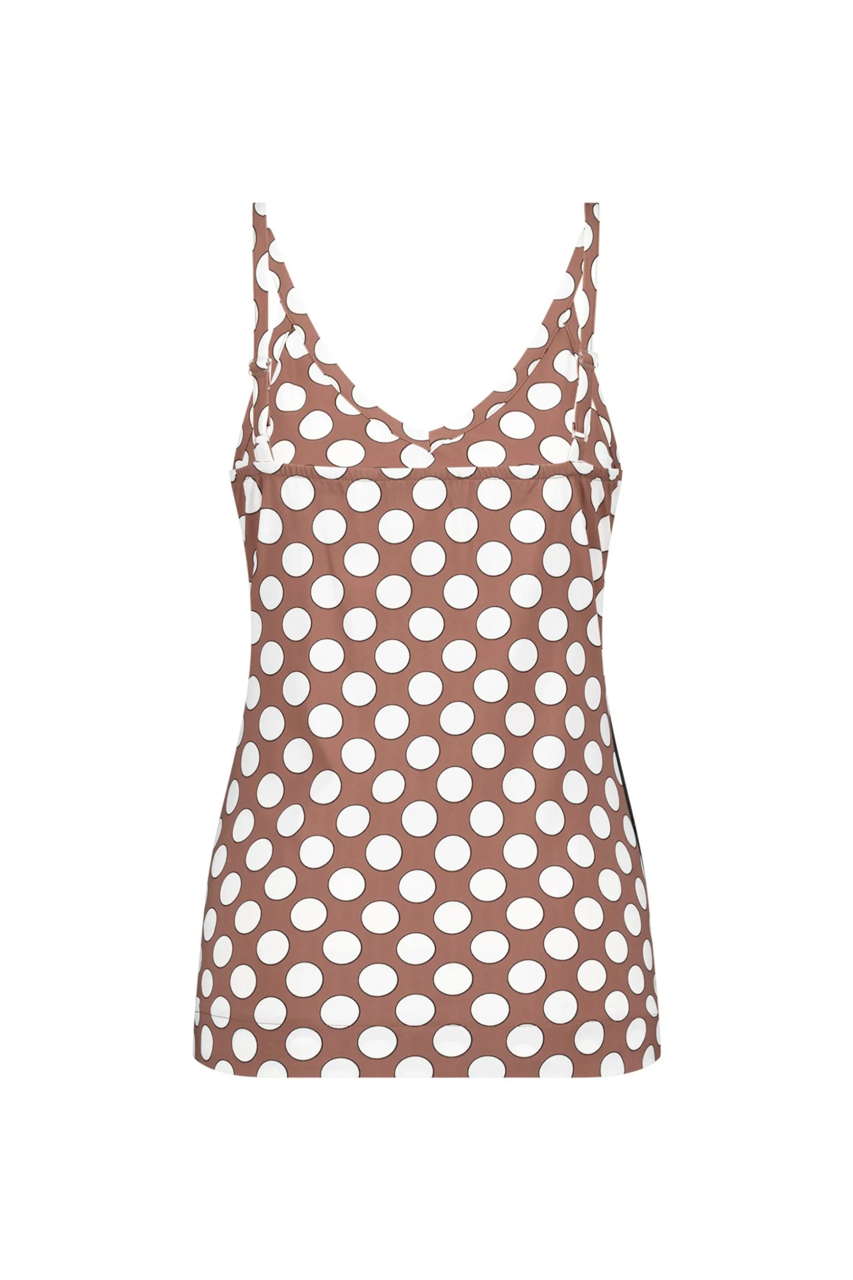 Vive dot top - chocolate/off white