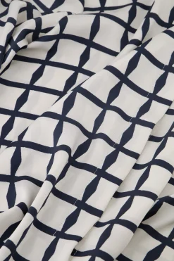 Yara squares blouse - kit/dark blue